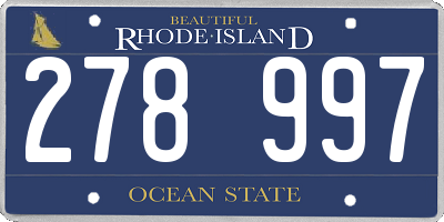 RI license plate 278997