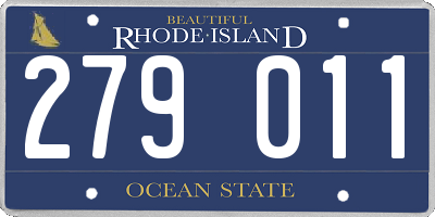 RI license plate 279011