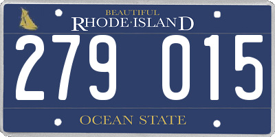 RI license plate 279015