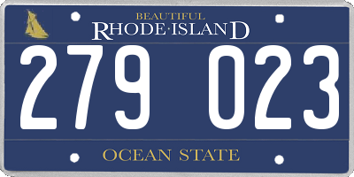 RI license plate 279023