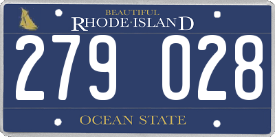 RI license plate 279028