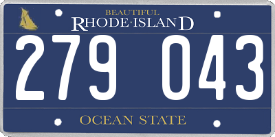 RI license plate 279043
