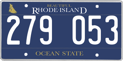 RI license plate 279053