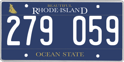 RI license plate 279059