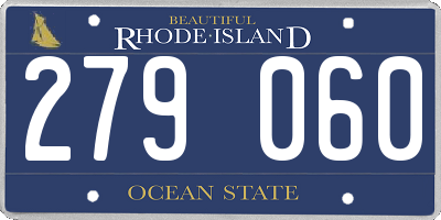 RI license plate 279060