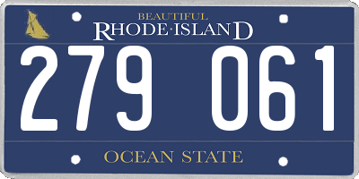 RI license plate 279061