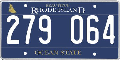 RI license plate 279064