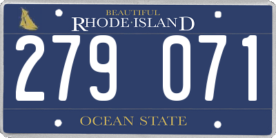 RI license plate 279071