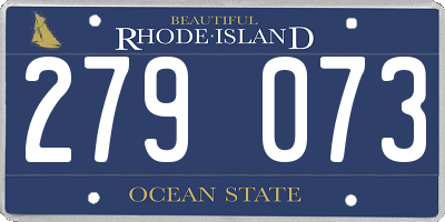 RI license plate 279073