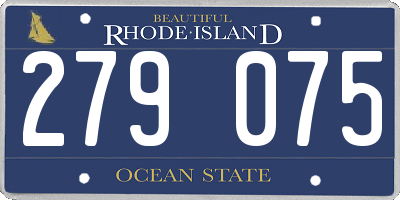 RI license plate 279075