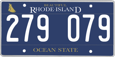 RI license plate 279079