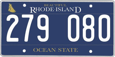 RI license plate 279080