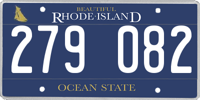 RI license plate 279082