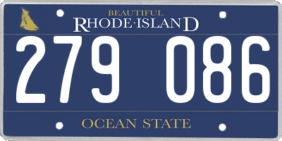 RI license plate 279086