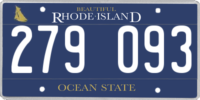 RI license plate 279093