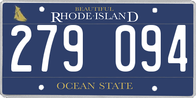 RI license plate 279094