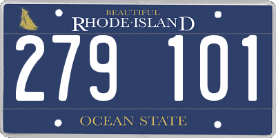 RI license plate 279101
