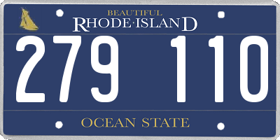 RI license plate 279110