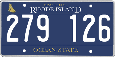 RI license plate 279126