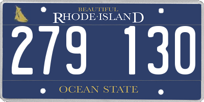 RI license plate 279130