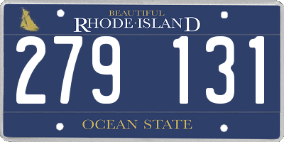RI license plate 279131