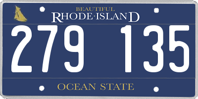 RI license plate 279135