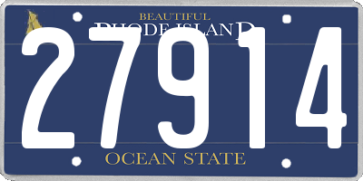 RI license plate 27914