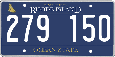 RI license plate 279150