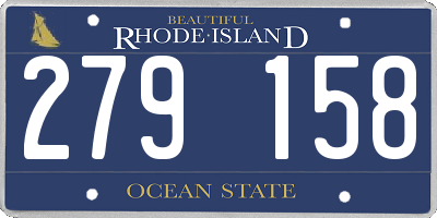 RI license plate 279158