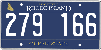 RI license plate 279166