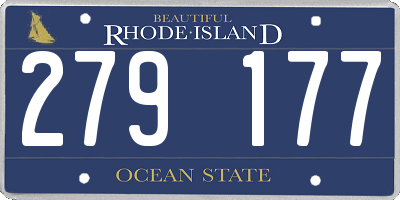 RI license plate 279177