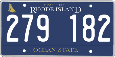 RI license plate 279182