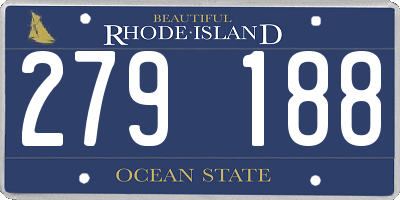 RI license plate 279188