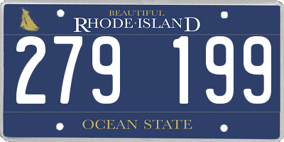 RI license plate 279199