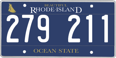 RI license plate 279211