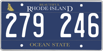 RI license plate 279246