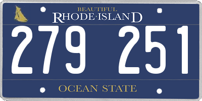RI license plate 279251