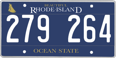 RI license plate 279264
