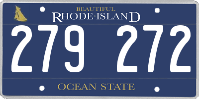 RI license plate 279272