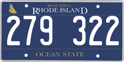 RI license plate 279322