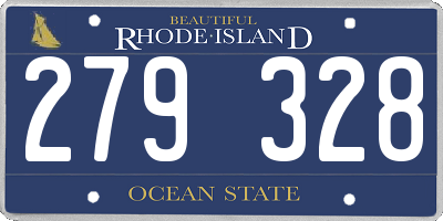 RI license plate 279328