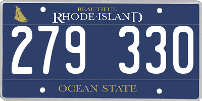 RI license plate 279330