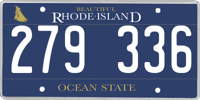 RI license plate 279336