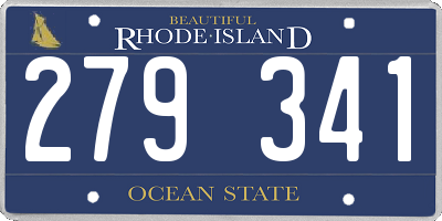 RI license plate 279341