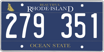 RI license plate 279351