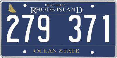 RI license plate 279371
