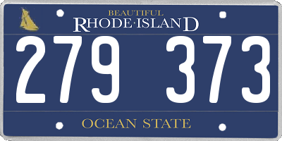 RI license plate 279373