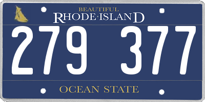 RI license plate 279377