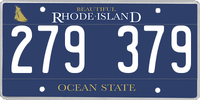RI license plate 279379