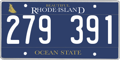 RI license plate 279391